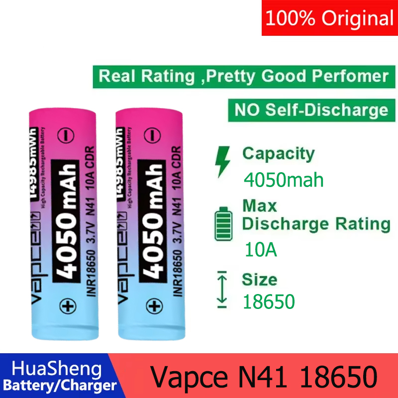 Vape Battery 18650 - New Original Vapcell N41 18650 Rechargeable