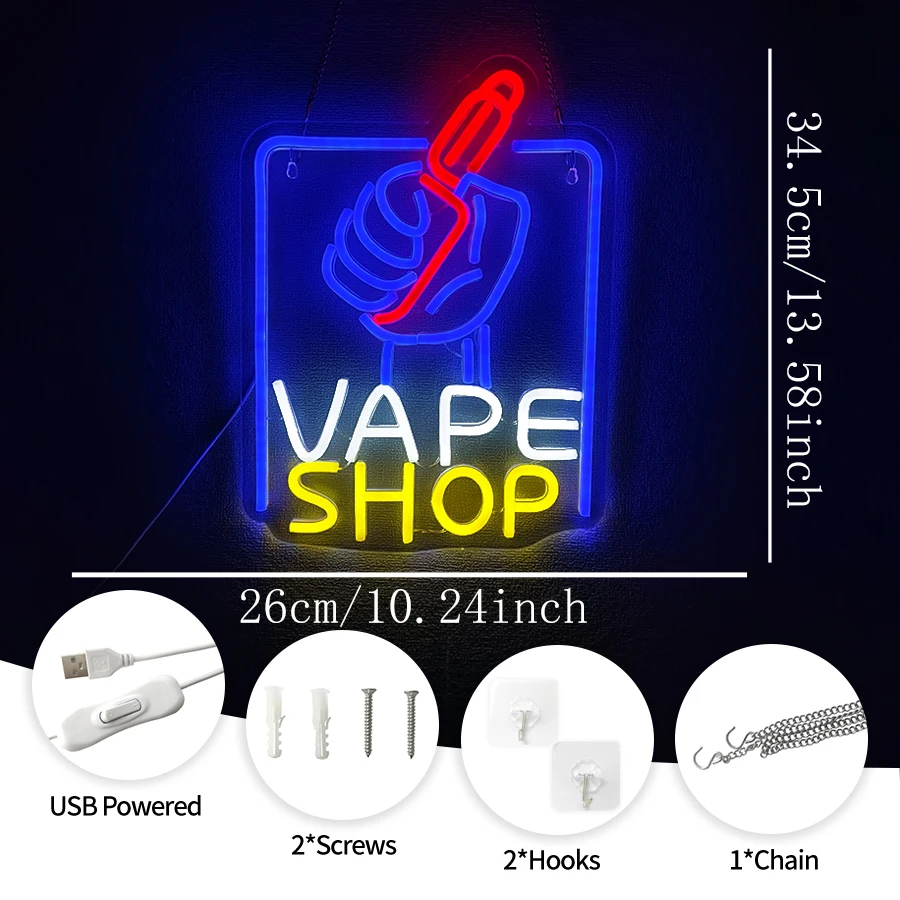 LED Neon Lights Business Windo - Vaping Store avis et prix