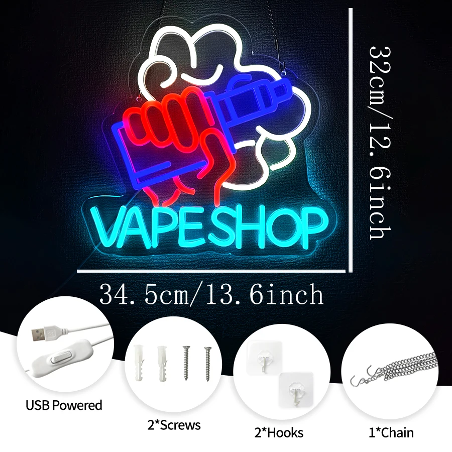 LED Neon Lights Business Windo - Vaping Store avis et prix