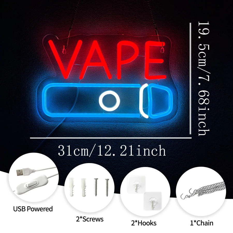 LED Neon Lights Business Windo - Vaping Store avis et prix