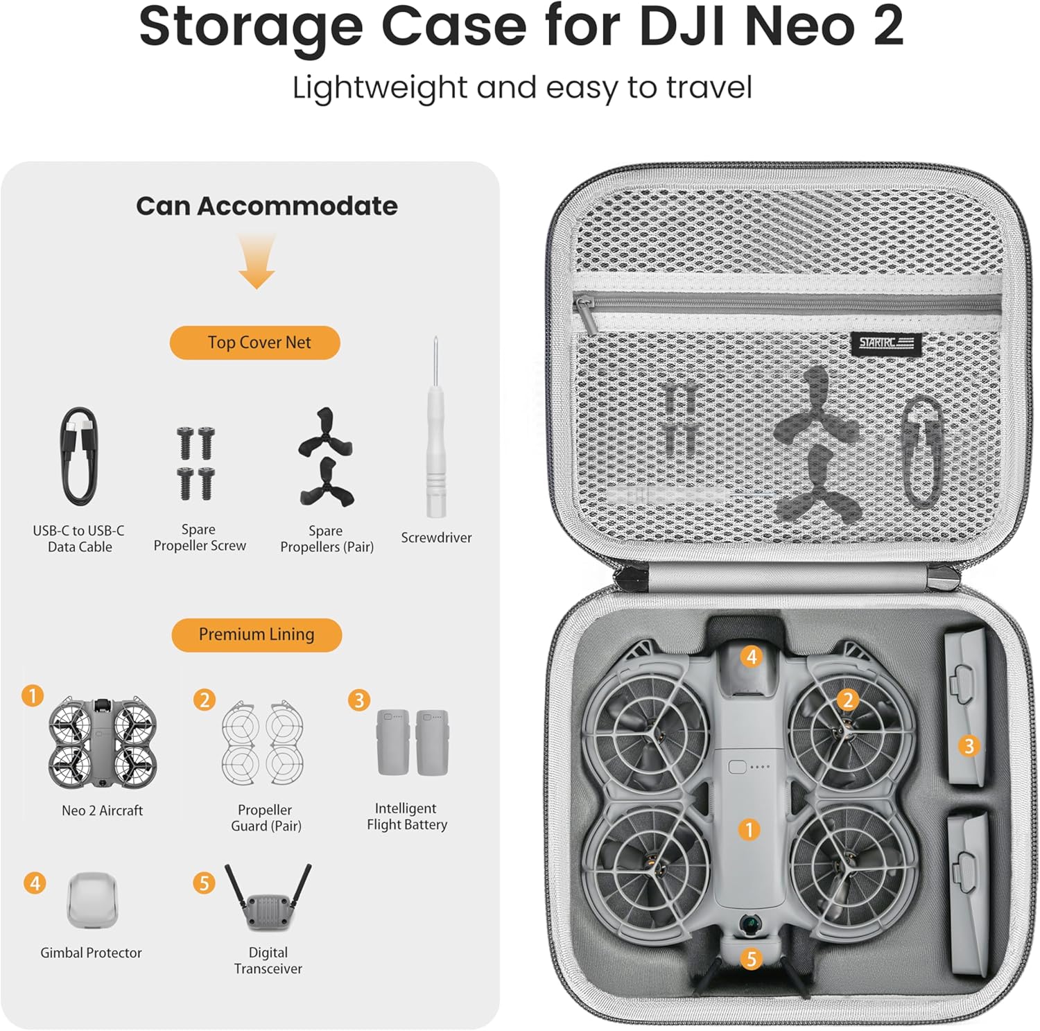 STARTRC Neo 2 Portable PU Shou - Battery Case Storage avis et prix