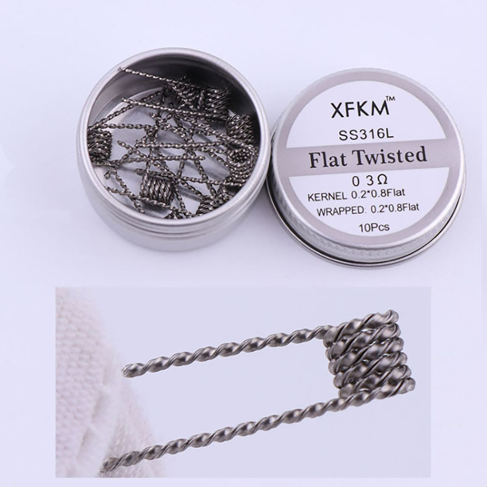 SS316L 10Pcs/Box Prebuilt Coil - Clapton Wire Pre Built avis et prix