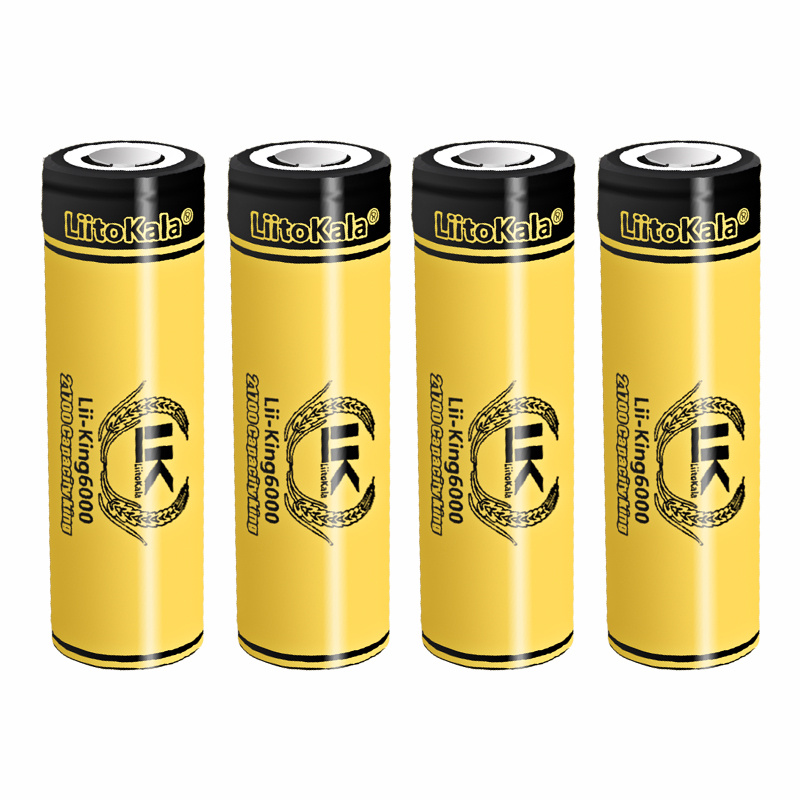 4pcs LiitoKala 3.7V 18650/2170 - Vape Battery 18650 avis et prix
