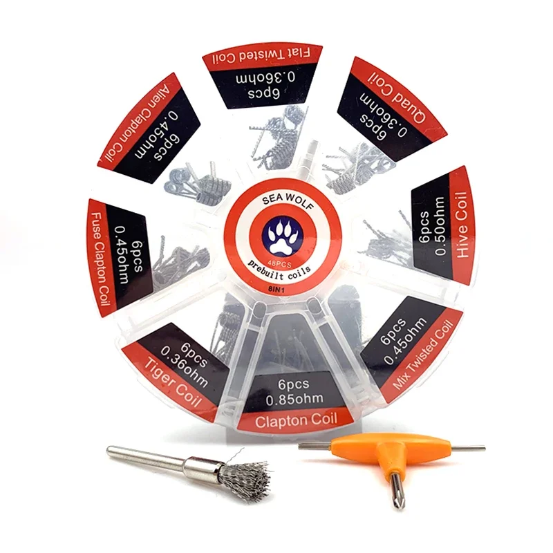 Seawolf Prebuilt Coil 8 Styles - Clapton Wire Pre Built avis et prix