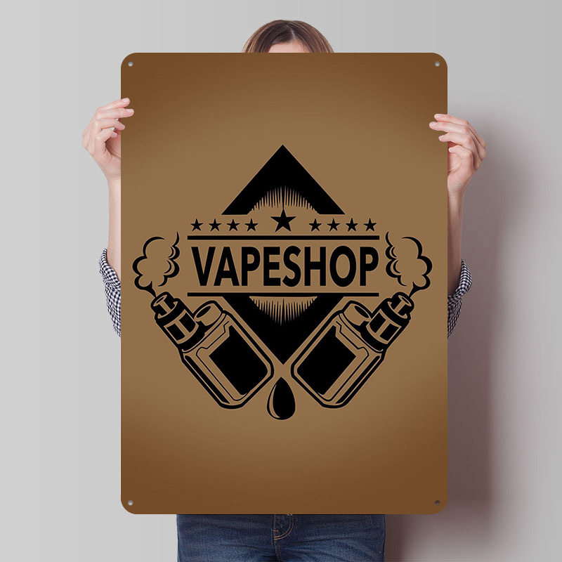 Vape Shop Logo Tinplate Poster - Vaping Shop avis et prix