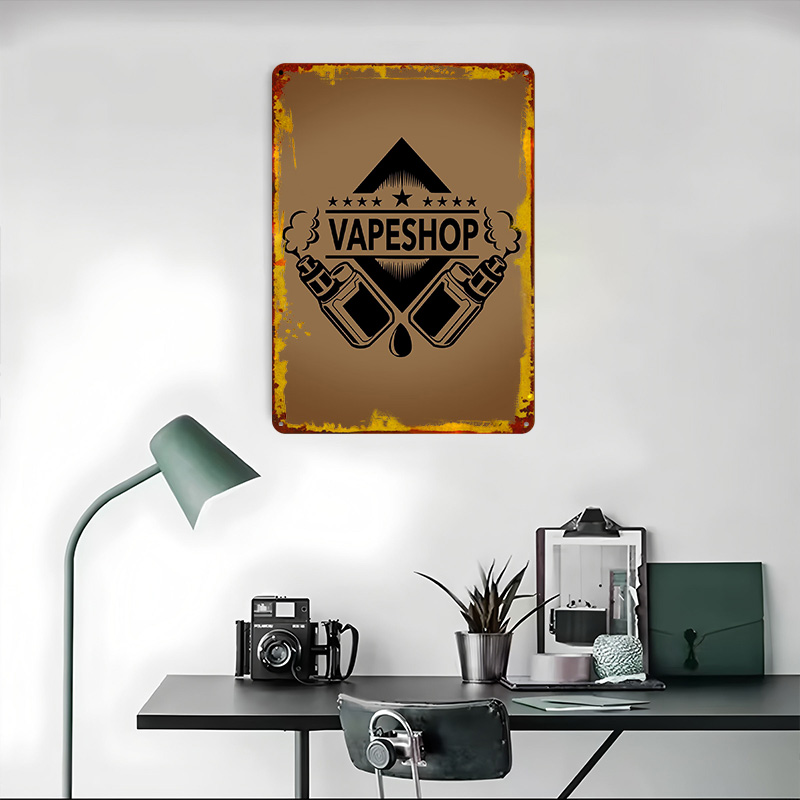 Vape Shop Logo Tinplate Poster - Vaping Shop avis et prix