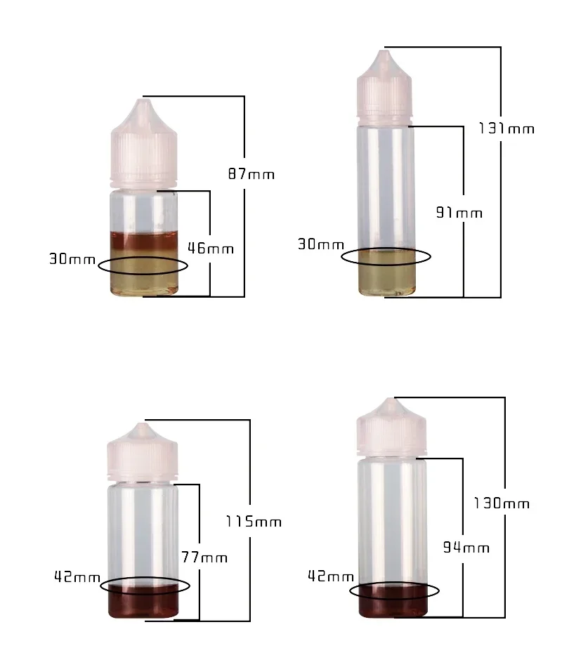 5PCS 30ml-120ml PET Clear Drop - Juice Bottle Dropper avis et prix