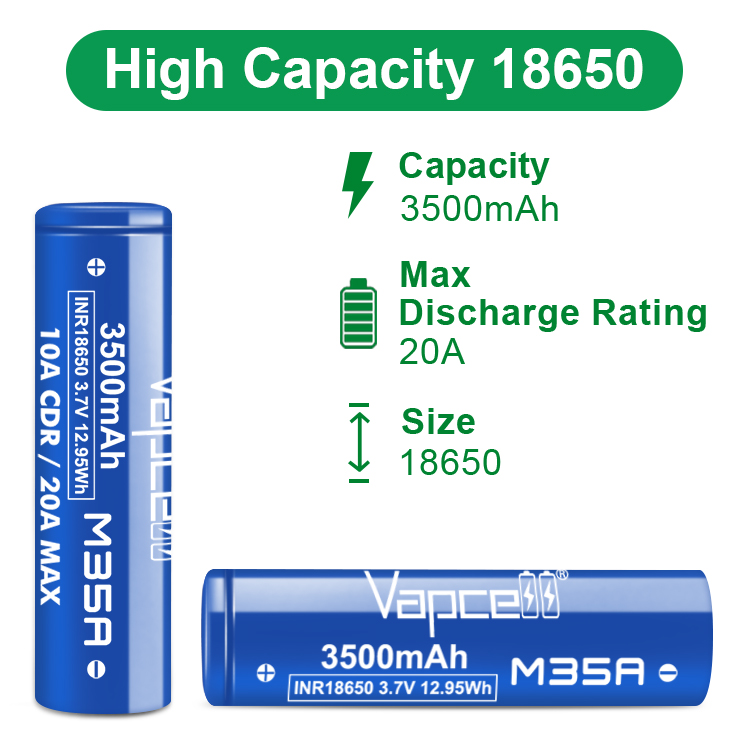 Original Vapcell M35A 18650 M3 - Vape Battery 18650 avis et prix