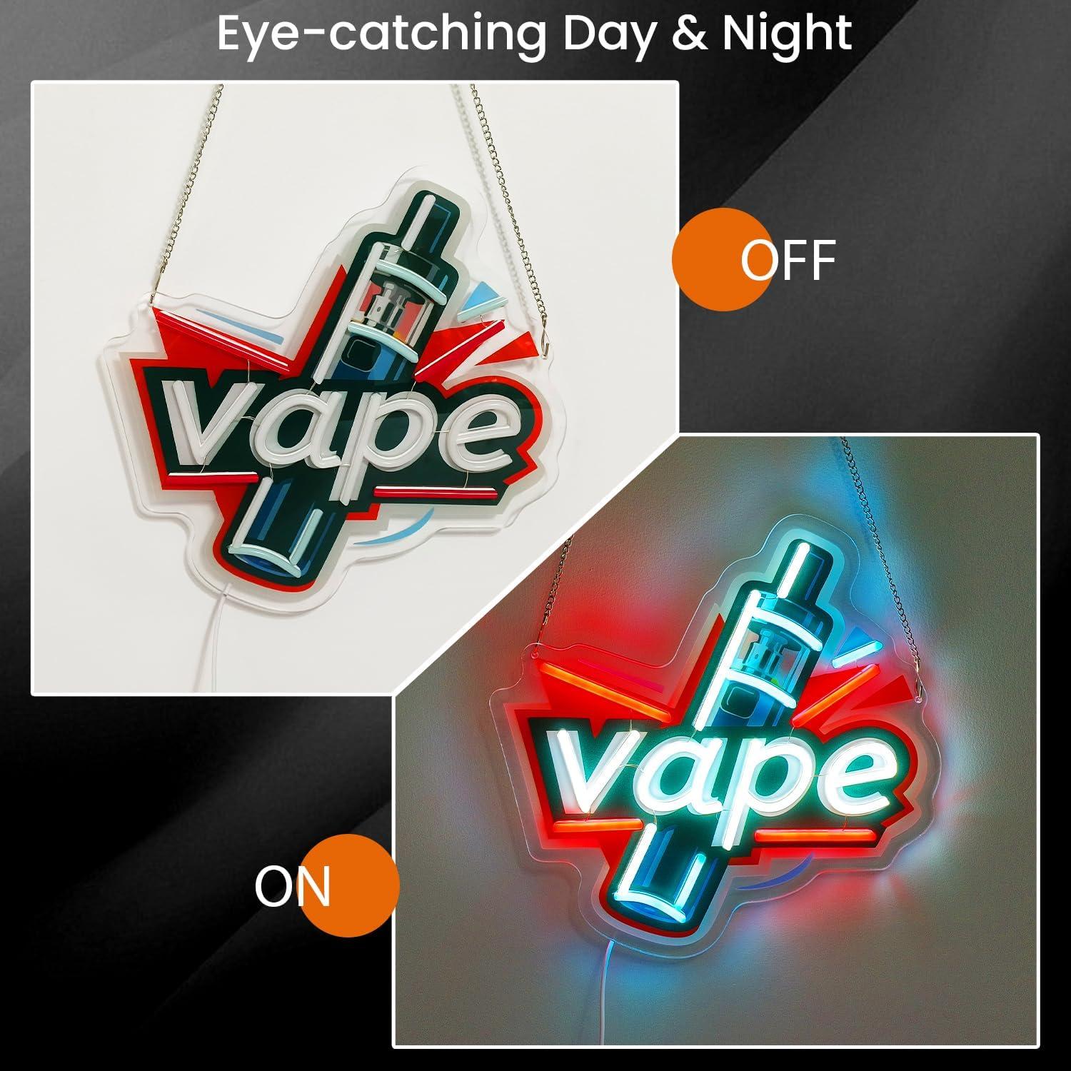 Vape Neon Sign USB Dimmable LE - Vaping Store avis et prix