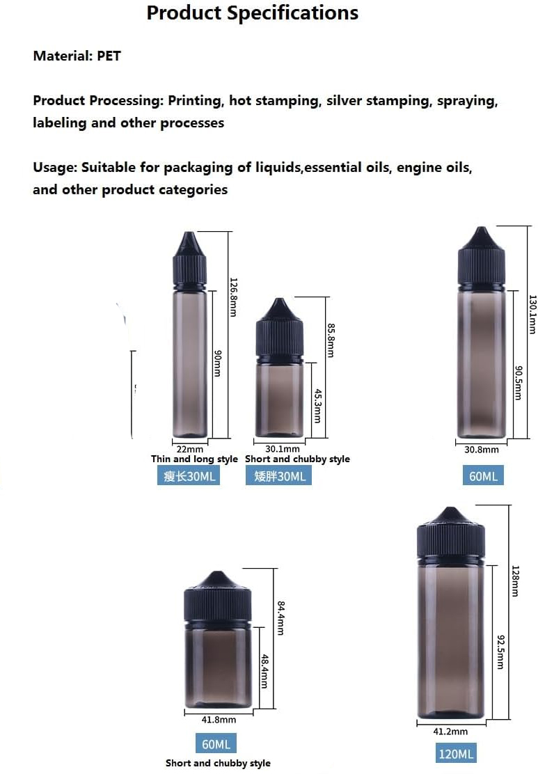20 Pcs30-120ml PET Empty Bottl - Juice Bottle Dropper avis et prix