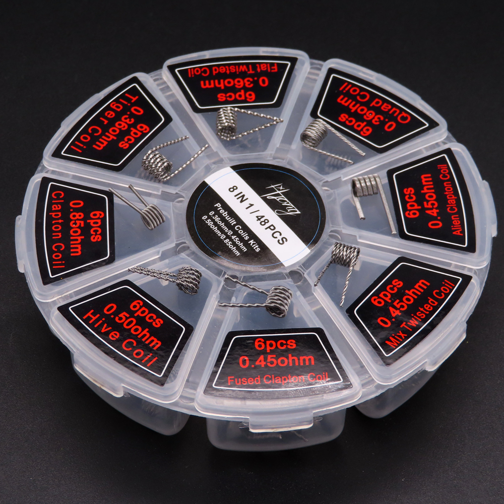 48pcs/set Premade Coils RTA RD - Clapton Wire Pre Built avis et prix