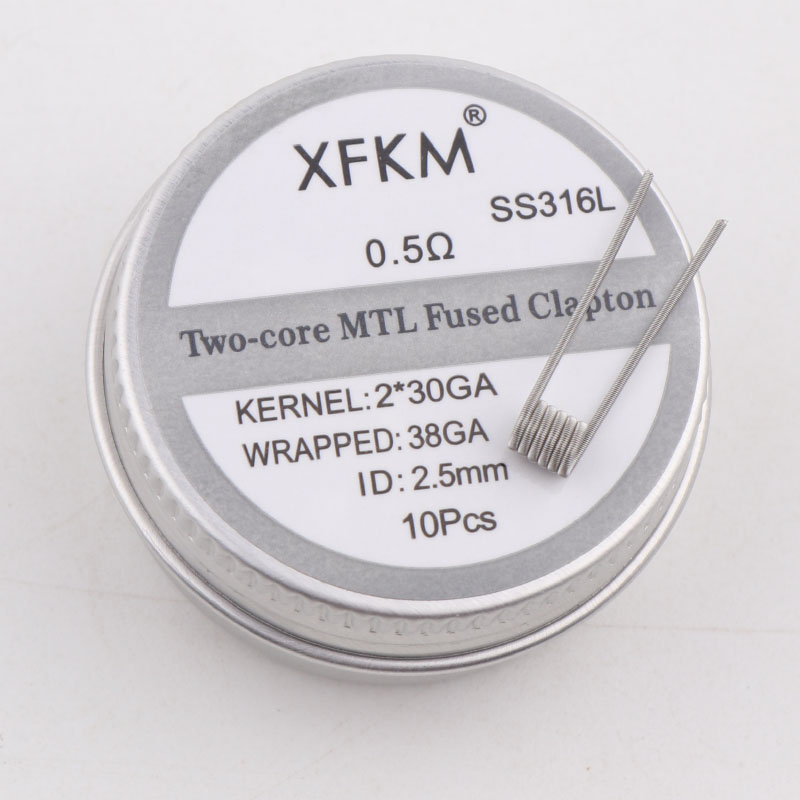 NEW XFKM 10PCS/box NI80/A1/SS3 - Clapton Wire Pre Built avis et prix