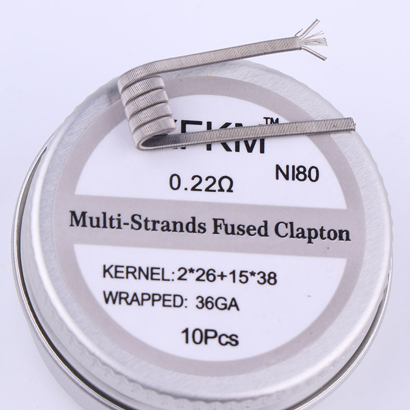 NEW XFKM 10pcs/box NI80 High D - Clapton Wire Pre Built avis et prix