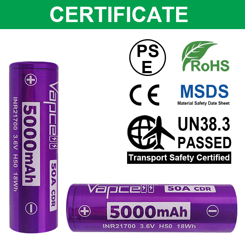 Newest Released Vapcell H50 IN - Vape Battery 18650 avis et prix