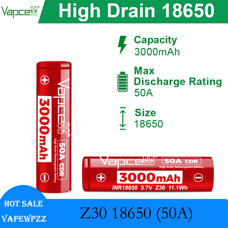High Drain INR18650 Battery Va - Vape Battery 18650 avis et prix