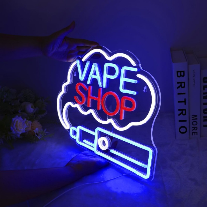 LED VAPE SHOP Smoke Neon Sign  - Vaping Store avis et prix