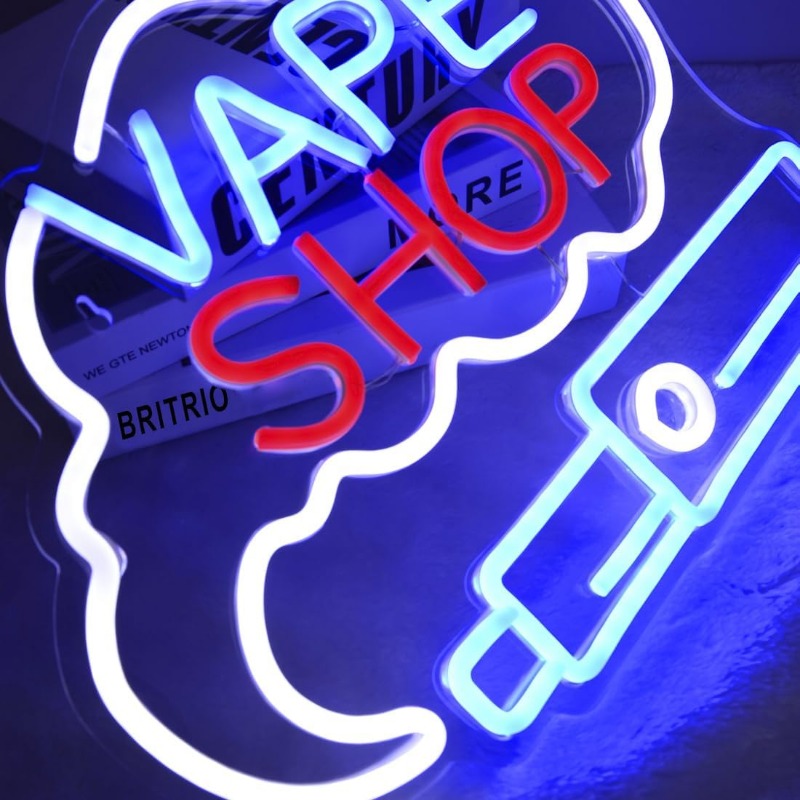 LED VAPE SHOP Smoke Neon Sign  - Vaping Store avis et prix