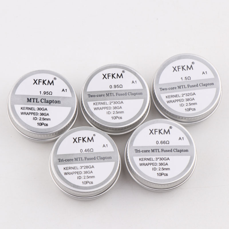 NEW XFKM 10PCS/box NI80/A1/SS3 - Clapton Wire Pre Built avis et prix