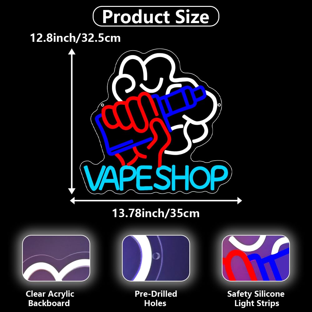 Vape Shop Neon Sign USB Powere - Vaping Shop avis et prix