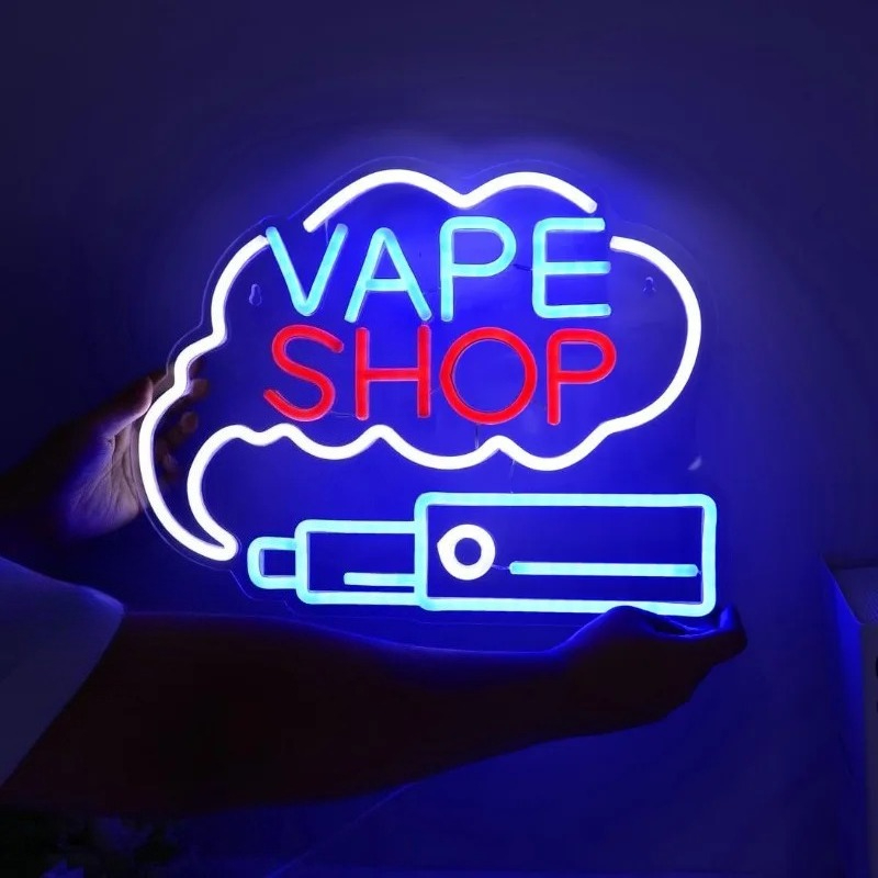 LED VAPE SHOP Smoke Neon Sign  - Vaping Store avis et prix
